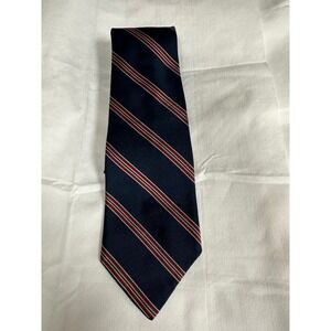 Creighton Navy Blue Red Striped Necktie Men's Business Formal‎ Accessory